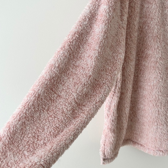 SO Pink Sherpa Fleece Funnel Neck Pullover Top - Picture 12 of 16